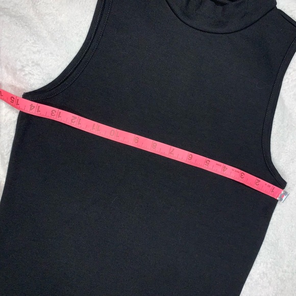 Zara Trafaluc EUC Black Sleeveless Mock Neck Bodycon Dress size M - Picture 7 of 7